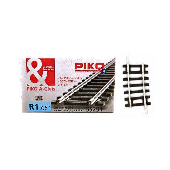 Tor łukowy R1 r=360mm 7,5° HO Piko 55251